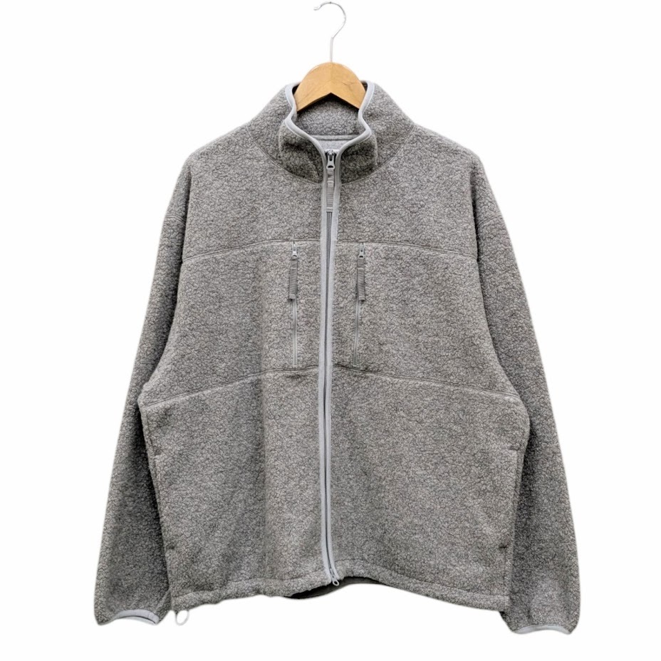 未使用品 Pilgrim surf supply Antonio Wool Zip up ピルグリム フリースジャケット ジップアップカーディガン ヘザーグレー サイズ M拍卖