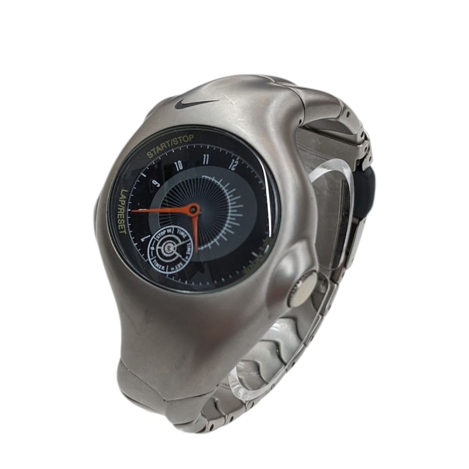 65 00s Y2K NIKE QZ Limited VD91-5000 Triax TCY3046000 6PRY all stainless ナイキ 腕時計 オーバル シルバー ユニセックス拍卖