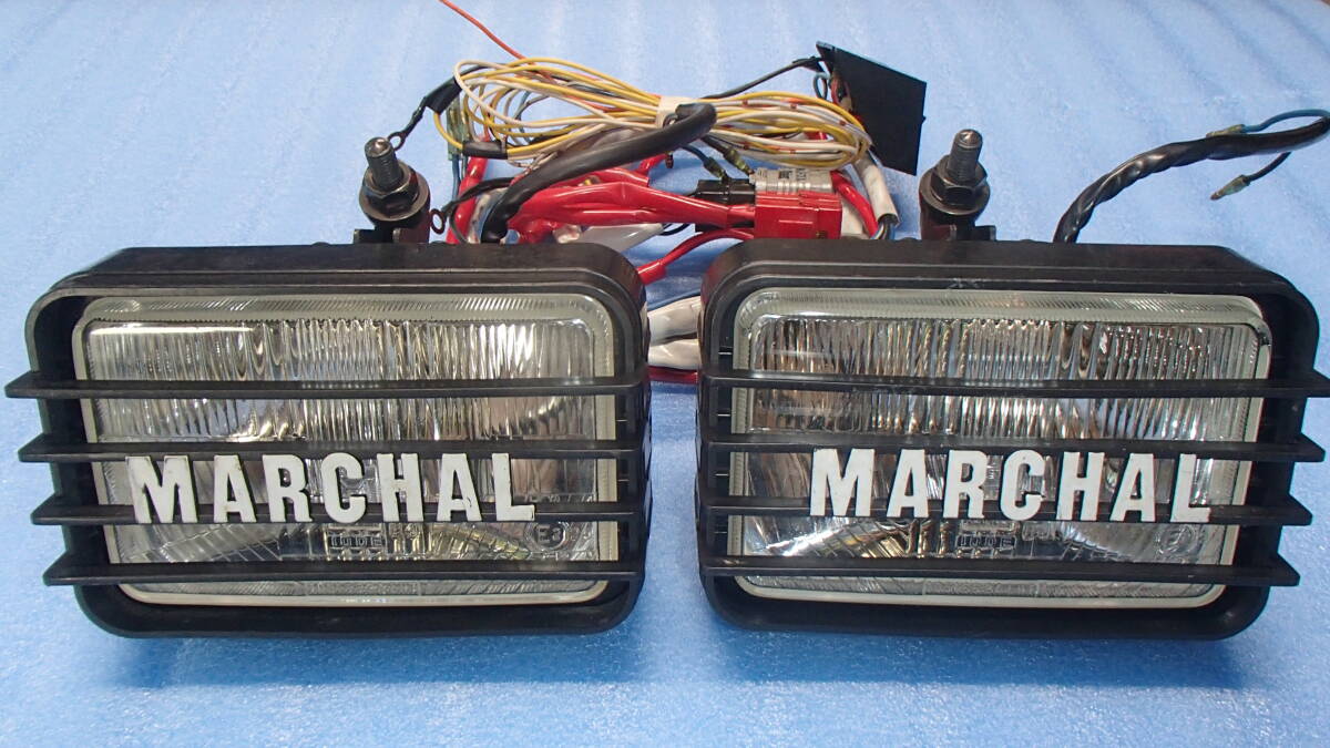マーシャル 角型 H4 ハロゲン フォグランプ 左右 ストーンガード付き FET MARCHAL拍卖