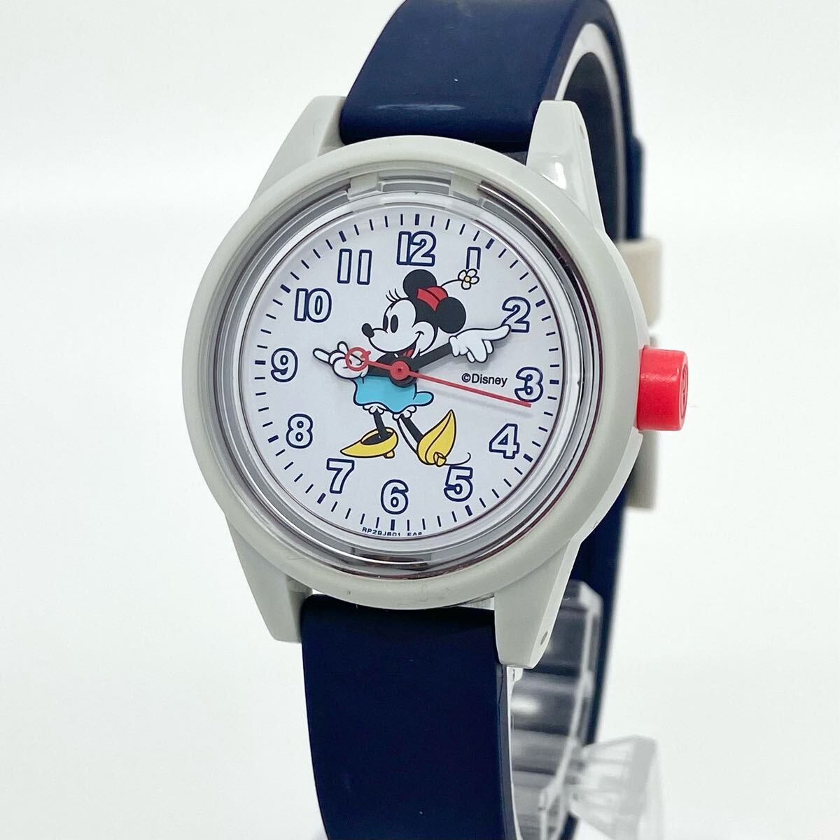 腕時計 レディース CITIZEN Q&Q Disney ミニー ソーラー solar 白文字盤 グレー ネイビー キューアンドキュー ディズニー Watch Y3530拍卖