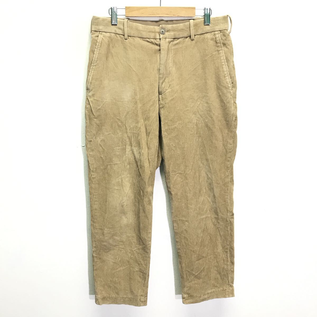 足元すっきり◎【UNIQLO】ユニクロ スマートアンクルパンツ コーデュロイ ストレッチ スリムフィット 大人カジュアル ブラウン S /Y35324ii拍卖