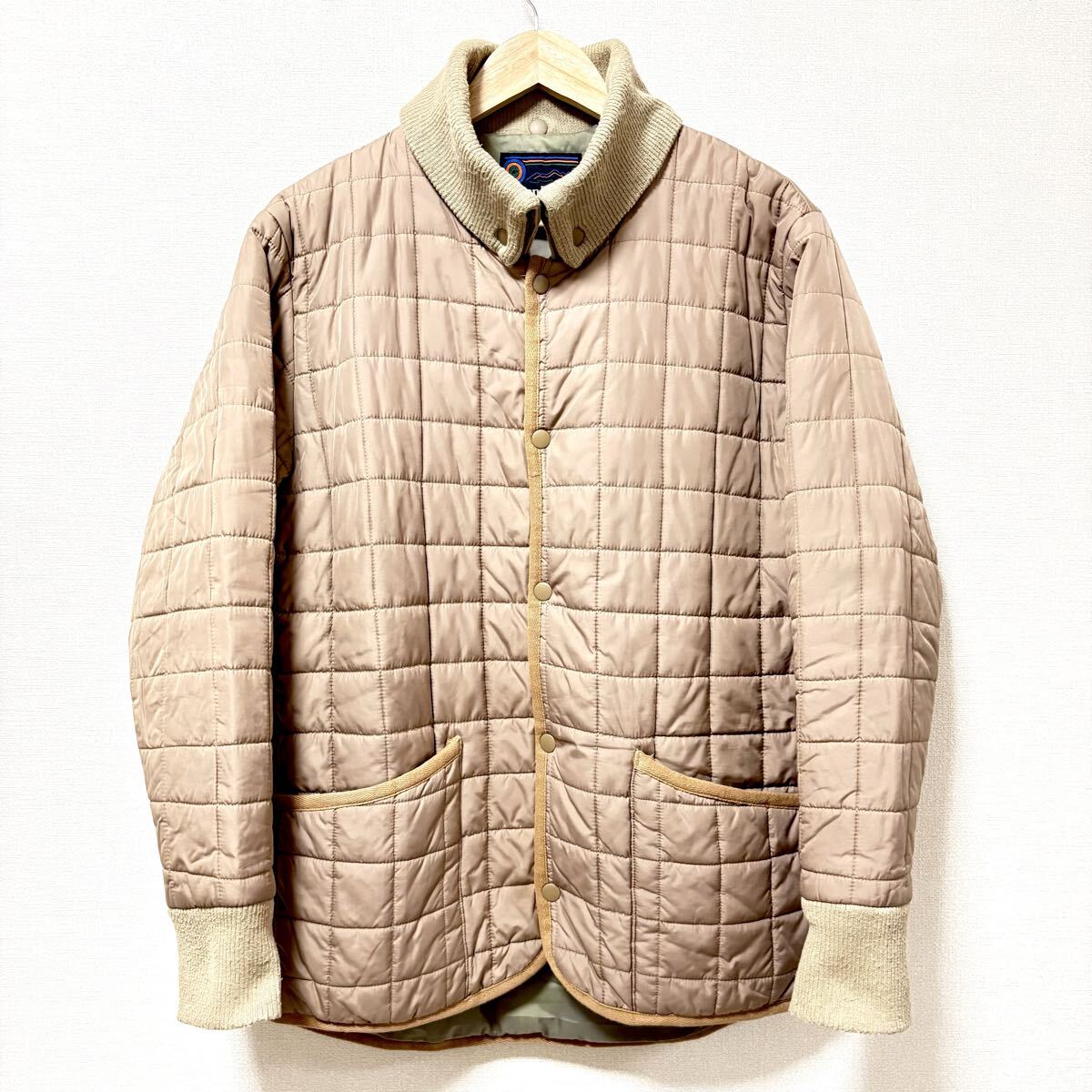 保温性抜群◎人気ブランド!【Pen Field】ペンフィールド キルティング ジャケット 中綿 アウター アウトドア ベージュ メンズ M/Y35469SS拍卖