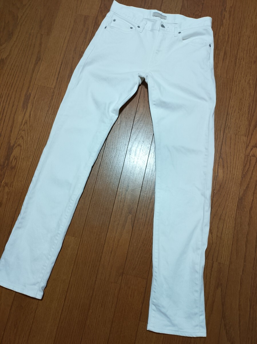 UNIQLO ユニクロ ストレッチ デニムパンツ メンズ スリム ストレート サイズW29 ホワイトデニム 拍卖