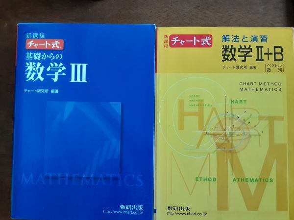 ★数学チャート2冊set『チャート式 基礎からの数学Ⅲ&解法と演習 数学Ⅱ・B』 定価計4050円★拍卖