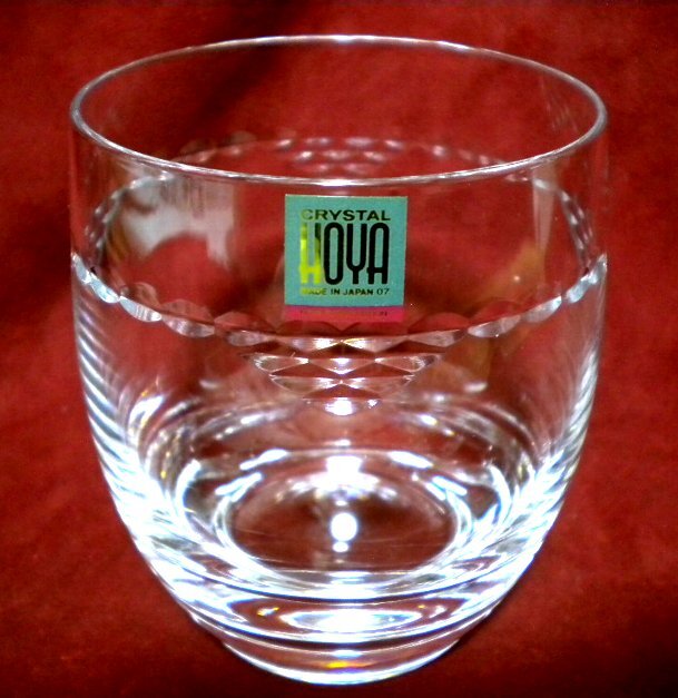 売切 HOYA クリスタル ロックグラス 1客 容量大:300cc B/F 、纏購入特典有 寸法φ上73/中78/下50×H89mm 重量215g 口元厚1.4mm 底厚7mm拍卖