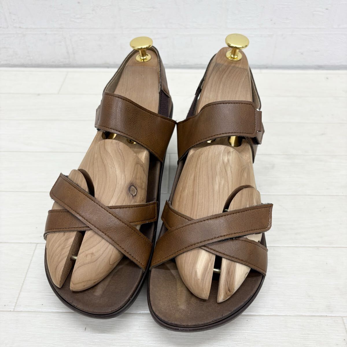 1804〓 Re:getA リゲッタ サンダル レディース サイズL ダークブラウン 靴 シューズ カジュアルシューズ拍卖