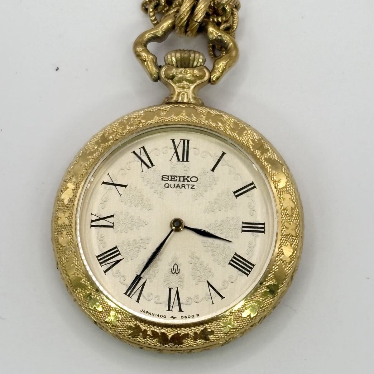 1807〓 SEIKO セイコー 懐中時計 レディース ゴールド ベージュゴールド 時計 ウォッチ クォーツ 服飾小物拍卖