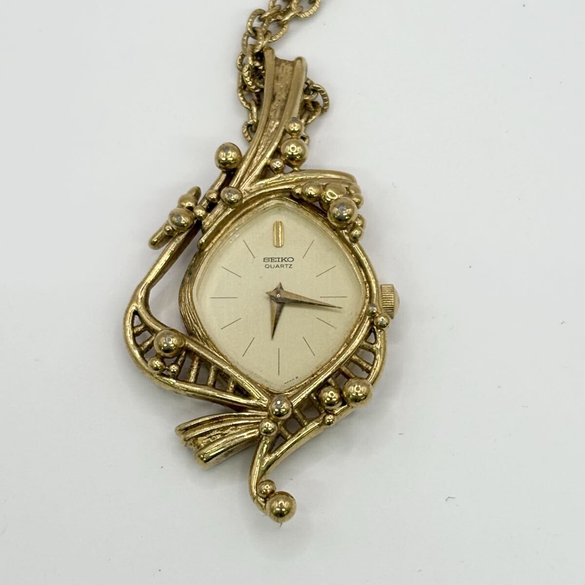 M27〓 SEIKO セイコー ペンダントウォッチ 1400-8870 092575 レディース ゴールド 時計 ウォッチ クォーツ 服飾小物拍卖