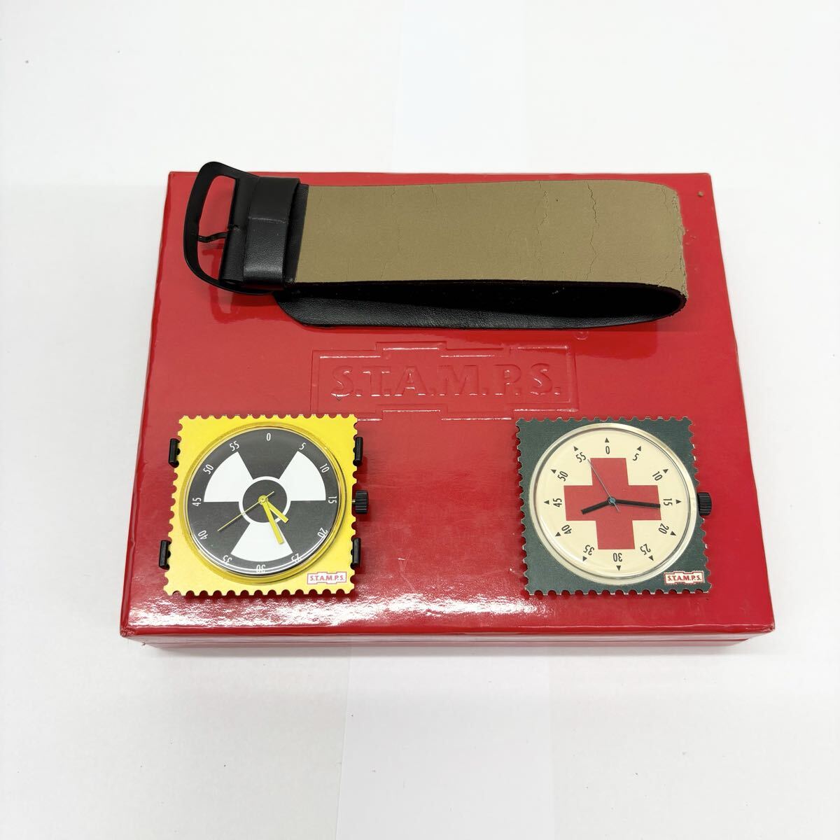 1807〓 箱付き S.T.A.M.P.S スタンプス 腕時計 レディース 時計 ウォッチ クォーツ フェイス2個 3針 服飾小物拍卖