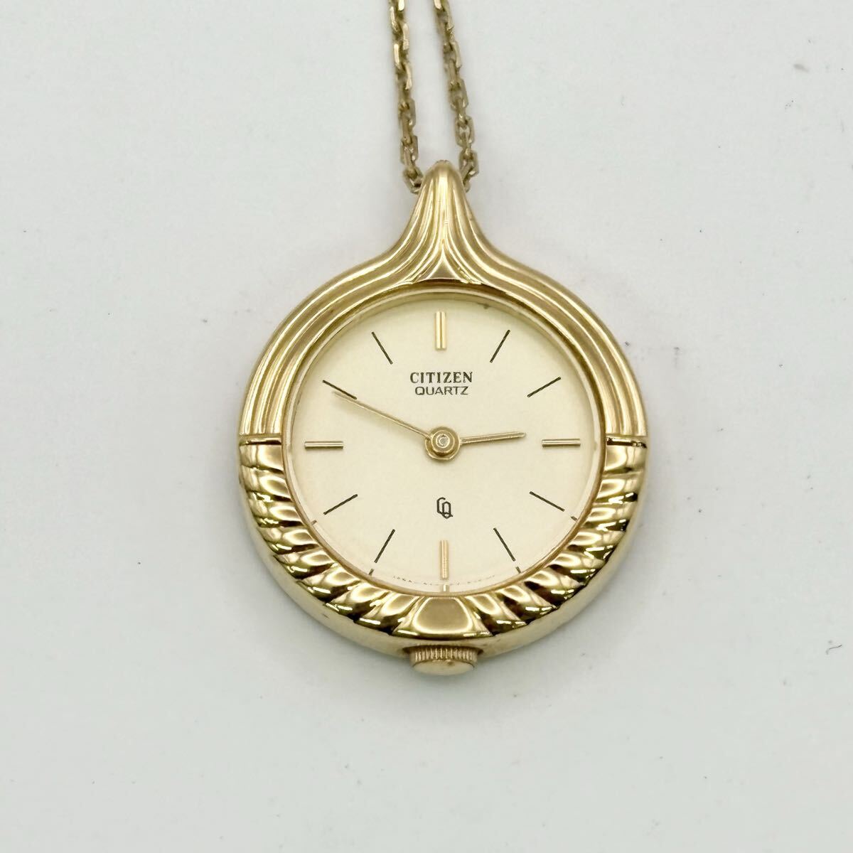 1807A〓 CITIZEN シチズン ペンダントウォッチ レディース ゴールド 時計 ウォッチ クォーツ 2針 服飾小物拍卖