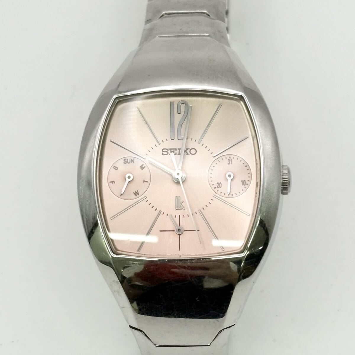 1807A〓 SEIKO セイコー 5Y89-5A20 8N3553 腕時計 レディース シルバー ピンク 時計 ウォッチ クォーツ 3針 服飾小物拍卖