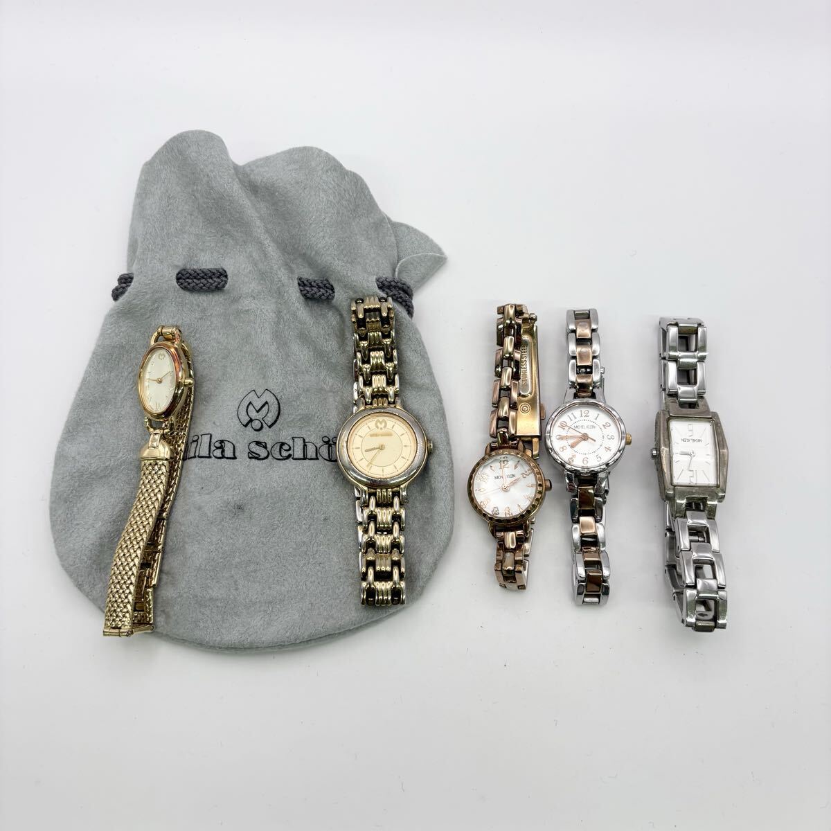 1807B〓 5点セット mila schon ミラショーン MICHEL KLEIN ミッシェルクラン 腕時計 レディース 時計 ウォッチ クォーツ 服飾小物拍卖
