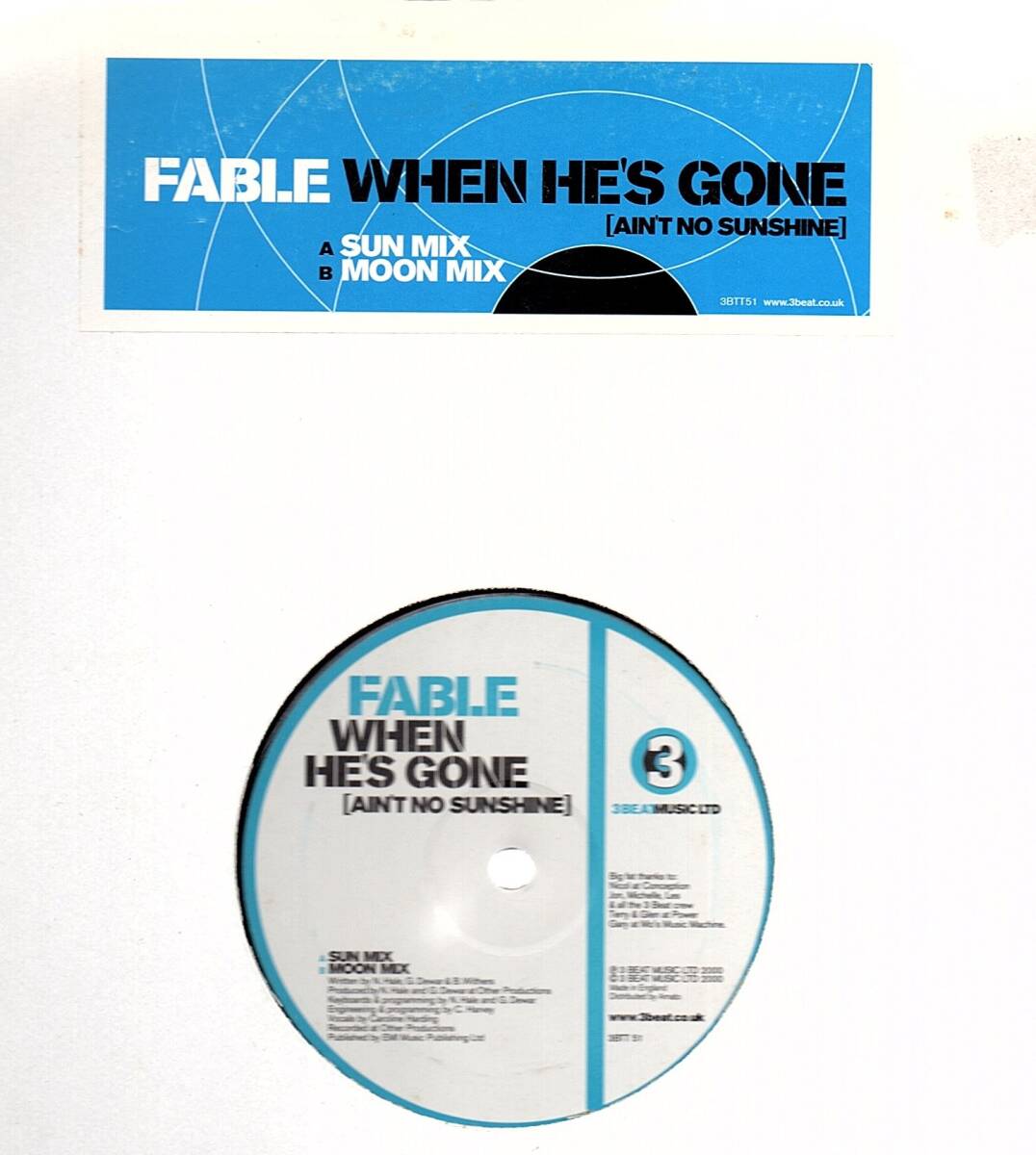 ⑤12inch) Fable When He's Gone (Ain't No Sunshine)拍卖
