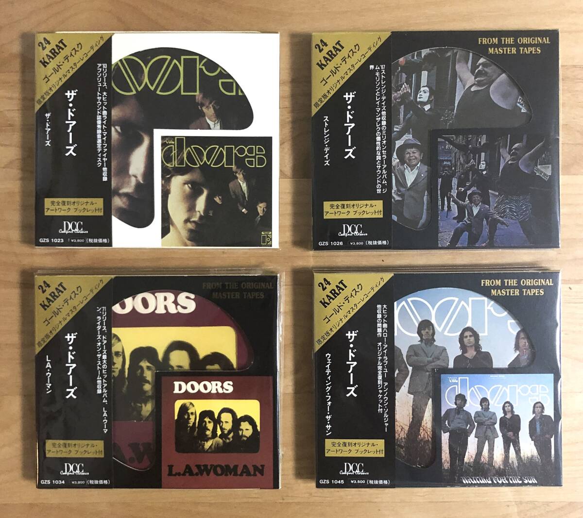 【DCC 24K GOLD CD ユキム帯】 THE DOORS (GZS1023) / STRANGE DAYS (GZS1026) / L.A. WOMAN (GZS1034) / WAITING FOR THE SUN (GZS1045)拍卖