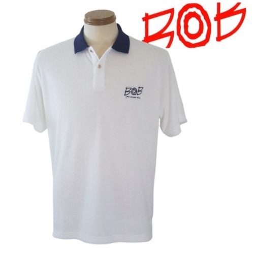 【春夏SALE】BOB sports/ボブ パイル半袖ポロシャツ Lサイズ 005-白系拍卖