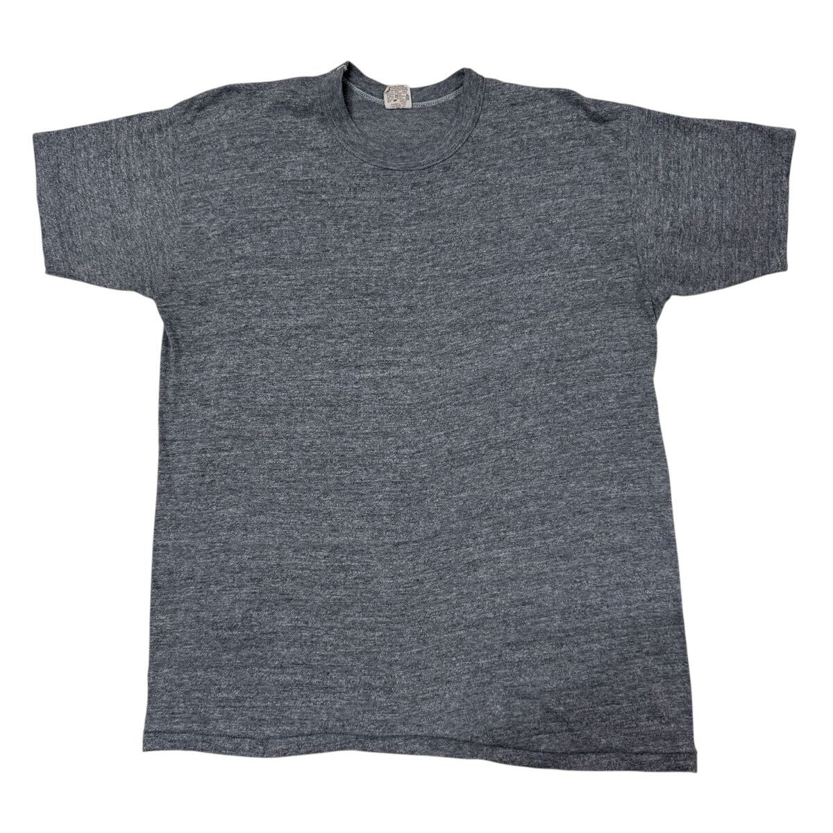 ビンテージ USA製 70s ラッセル 金タグ 霜降りグレー Tシャツ 2508拍卖