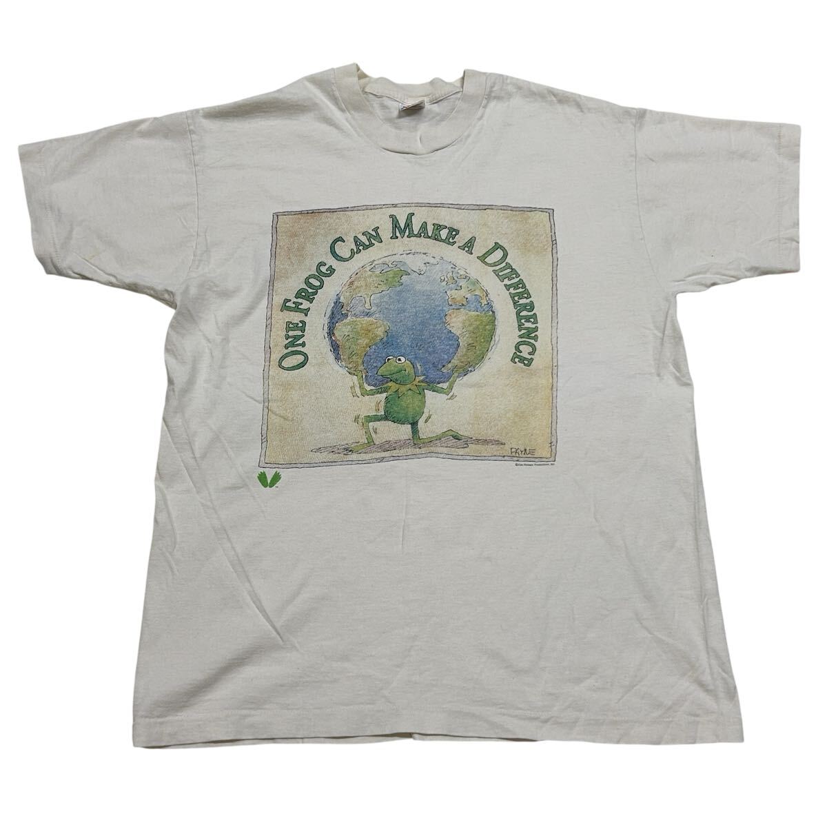 ビンテージ 90s フルーツオブザルーム カーミット カエル 地球 Tシャツ USA製 2508拍卖