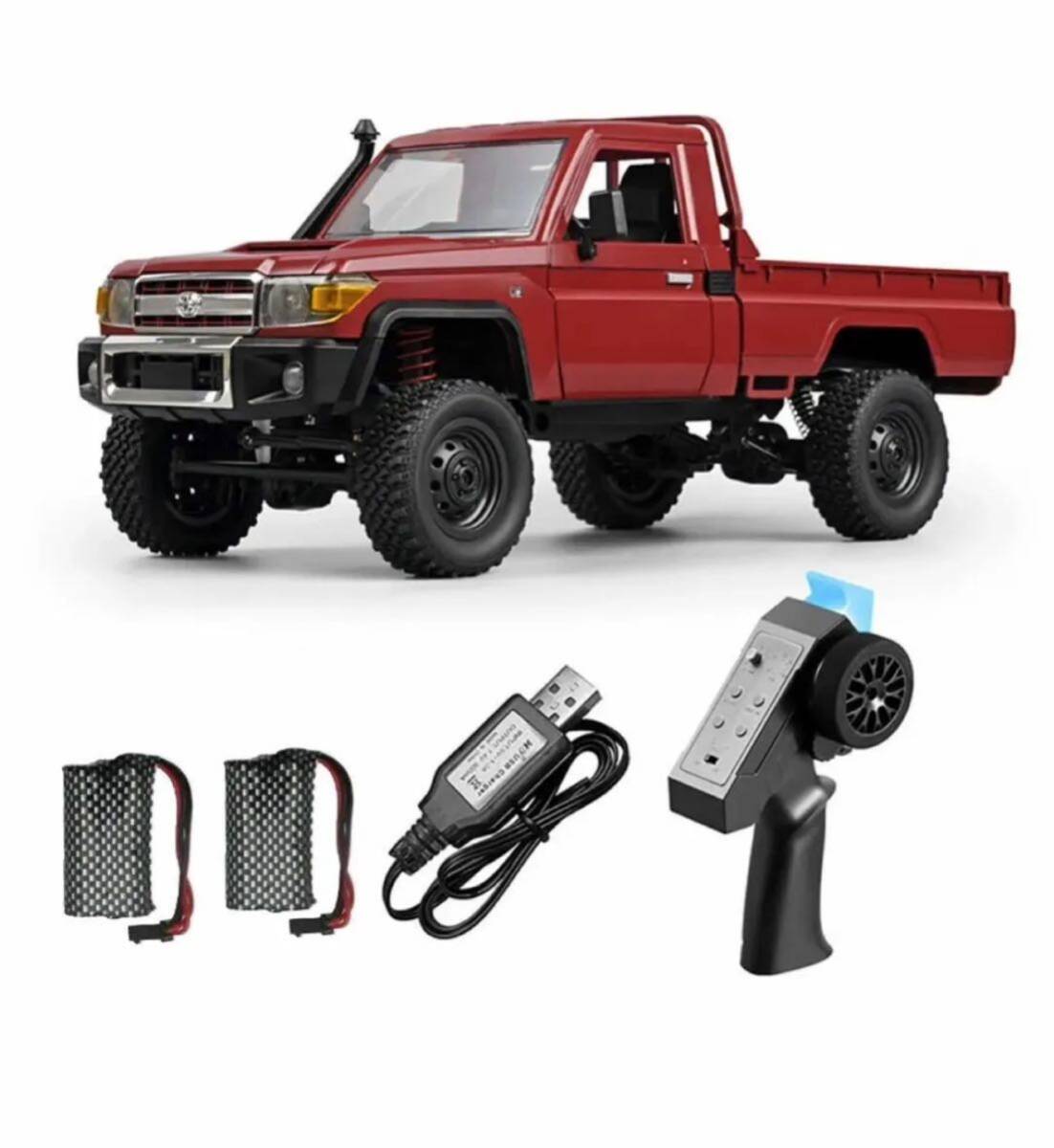 レッド バッテリー2本MN82 MN78 MN99S 1/12 4WD RC WPLラジコン クローラー トラック TOYOTA ランドクルーザー79 LC79 MNRC 82 技適認証拍卖