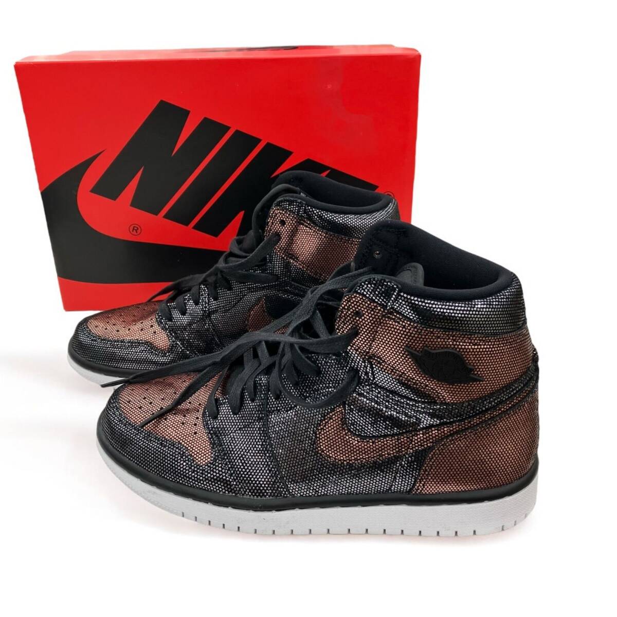 186000 現状品 NIKE ナイキ スニーカー AIR JORDAN エアジョーダン CU6690 ブラック メタリック ローズ ゴールド 箱入り拍卖