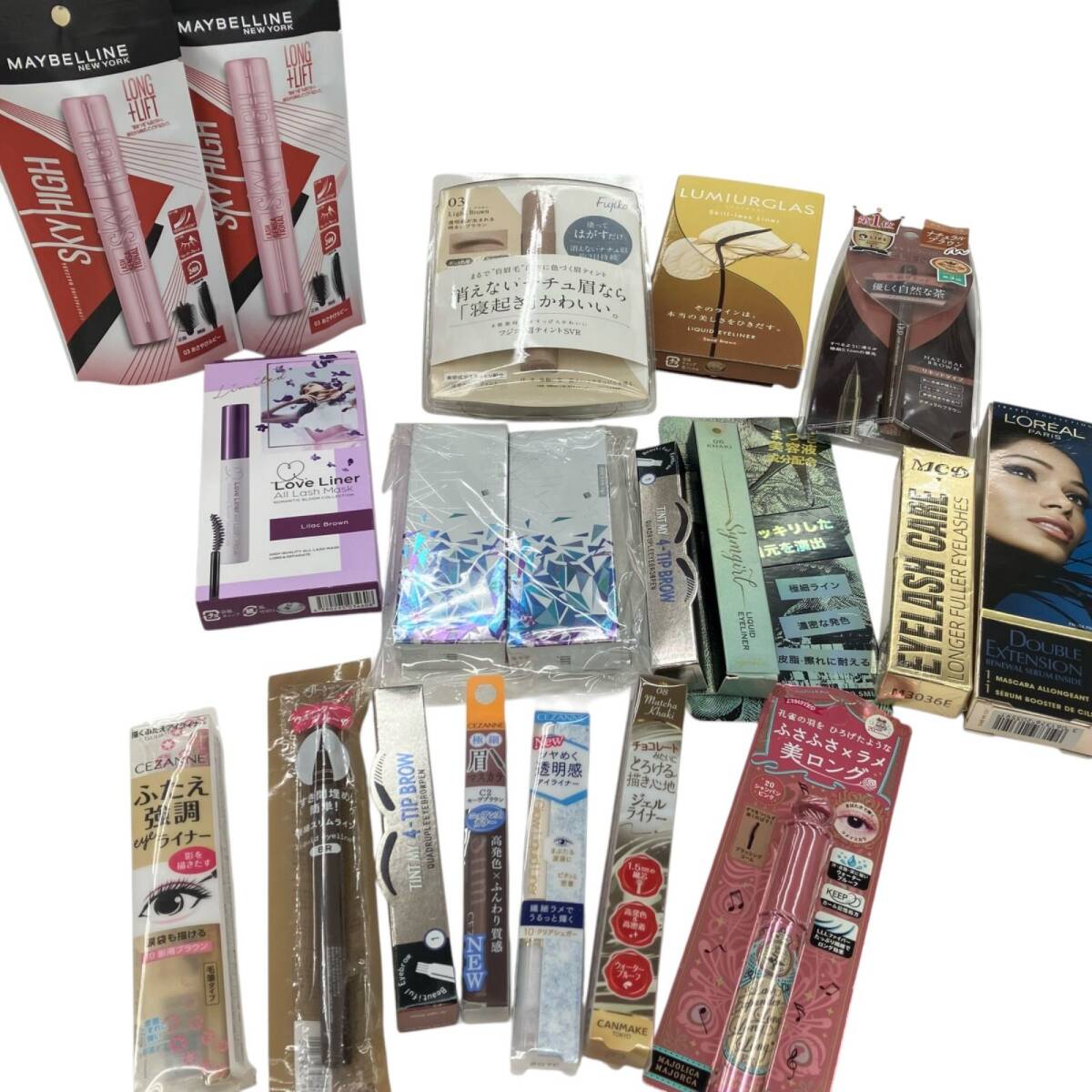 186001 現状品 MAYBELLINE NY メイベリンニューヨーク マスカラ&アイライナー 19点まとめ売り拍卖
