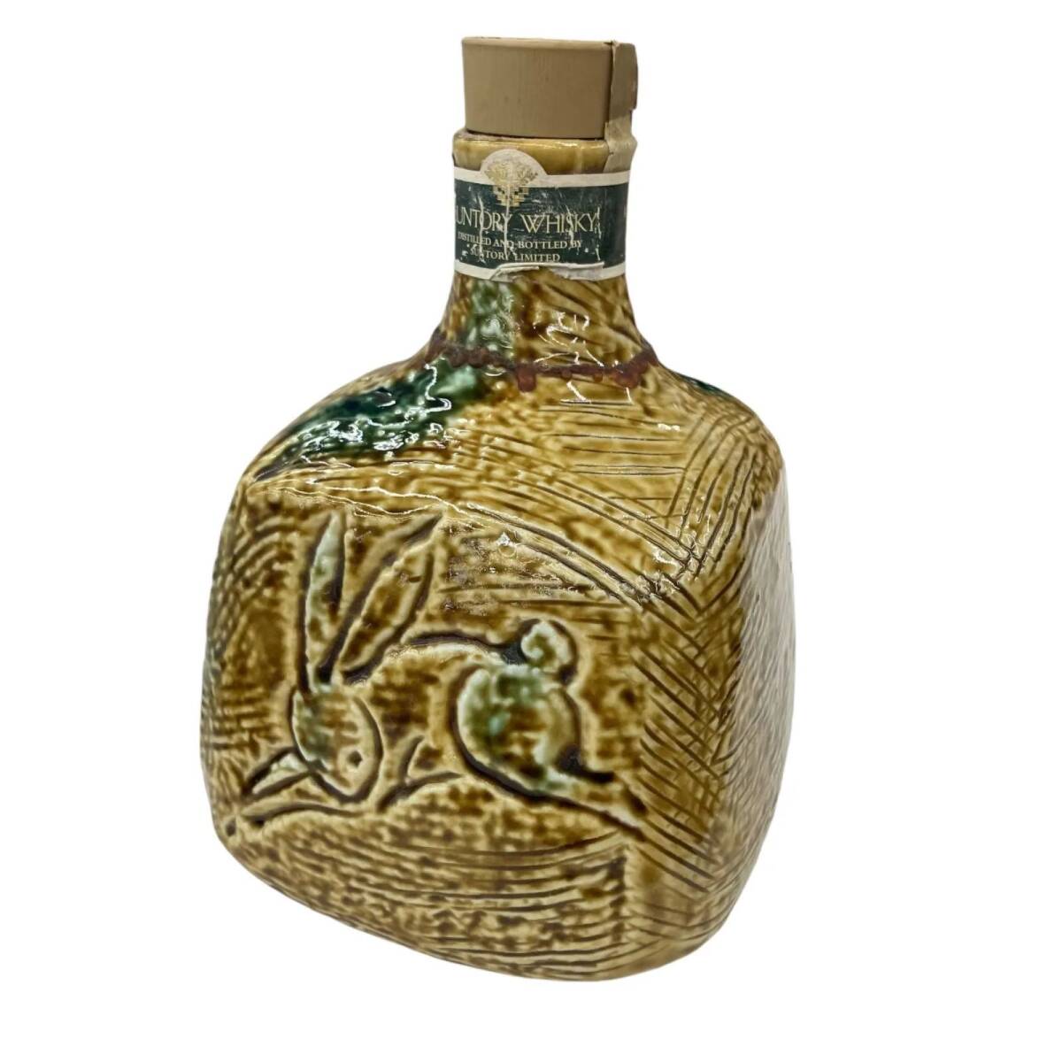 186000 SUNTORY サントリー ピュアモルト 黄瀬戸卯文方形瓶 山崎12年 ※20歳未満の者の飲酒は法律により禁止されています。※拍卖