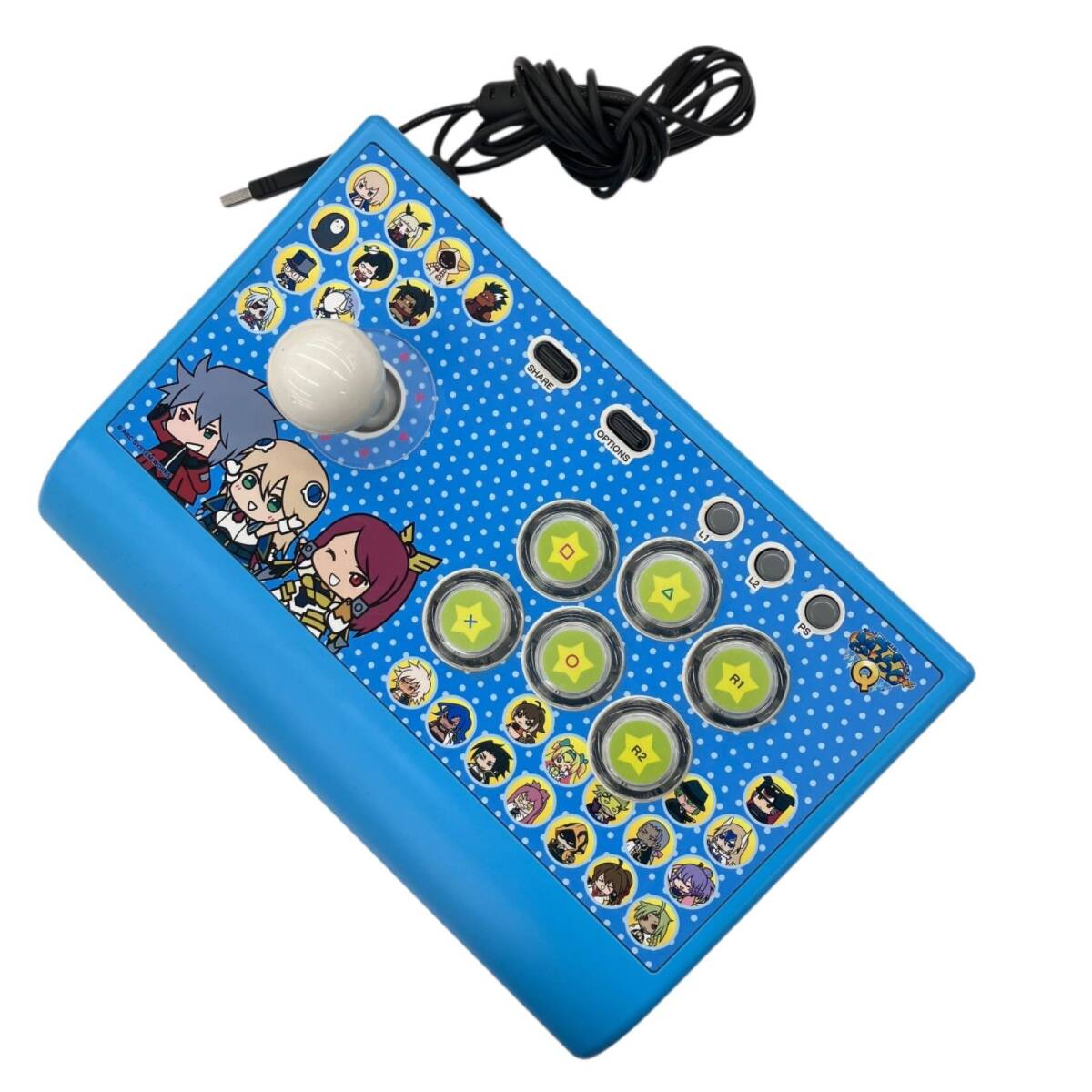 186000 現状品 三和電子 アーケードスティック ぶるらじ ブレイブルー SDC-P4-BB01A ブルー PlayStation4 ジョイスティック 動作未確認拍卖