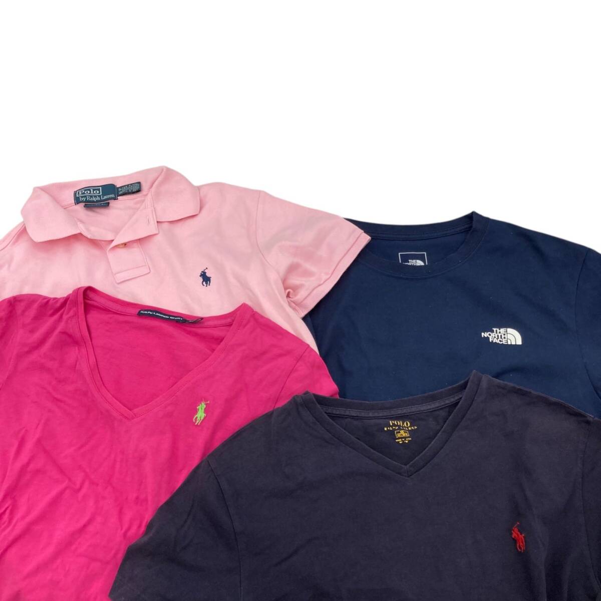 186004 現状品 POLO RALPH LAUREN ポロ・ラルフローレン POLO Ralph Lauren 半袖Tシャツ S 薄ピンク レディース 5点まとめ売り拍卖