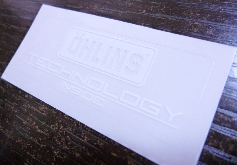 OHLINS 純正 オーリンズ カートリッジ用ステッカー クリアステッカー (ホワイト)拍卖