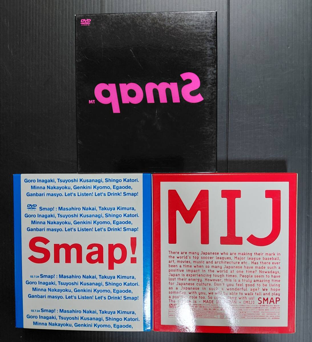 【DVD3枚セット】SMAP「Live pamS ウラスマ(2枚組)」「Smap! Tour! 2002!(3枚組)」「Live MIOJ(3枚組)」ライブ盤 中古拍卖