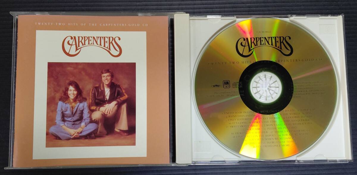 【レア盤】カーペンターズ「青春の輝き~ベスト・オブ・カーペンターズ GOLD DISC」1995年全22曲 ケース開閉難あり 歌詞カードシミ汚れ拍卖
