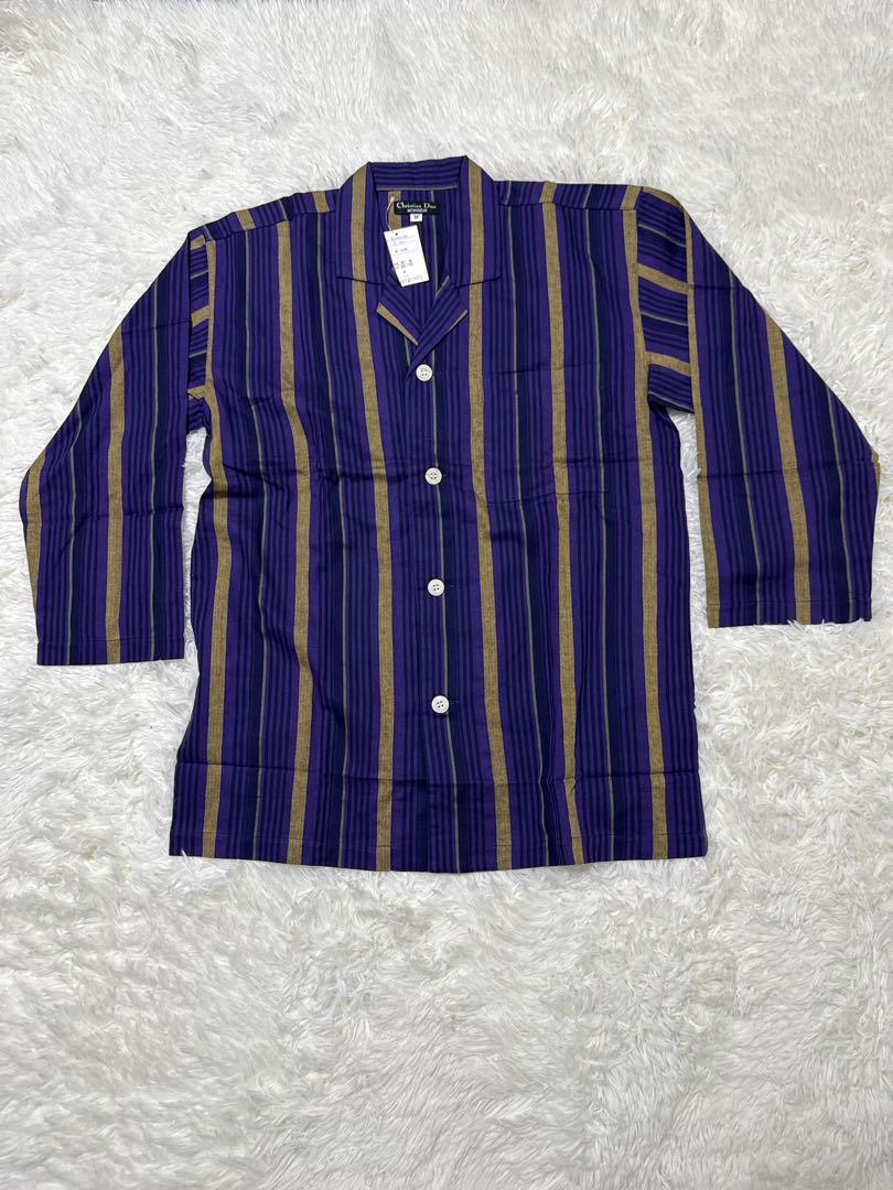 80s Christian Dior MONSIEUR 日本 シャツ ストライプ拍卖