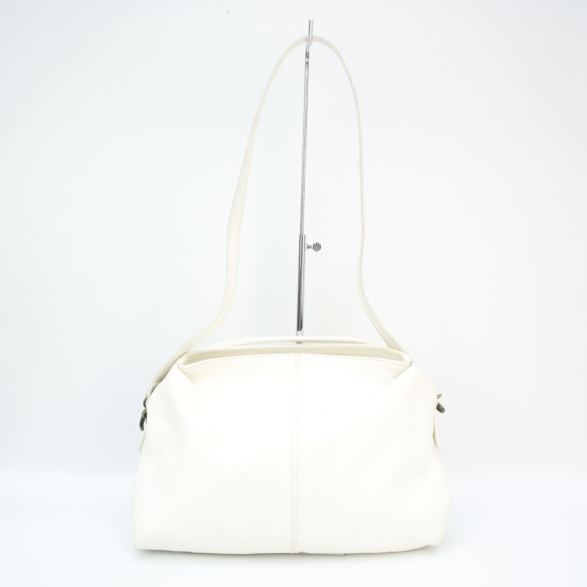 美品 Pelletteria Veneta ペレッテリア ベネタ 2way ハンドバッグ ショルダーベルト付 レザー 白 ホワイト イタリア製 保存袋付き@EH1拍卖