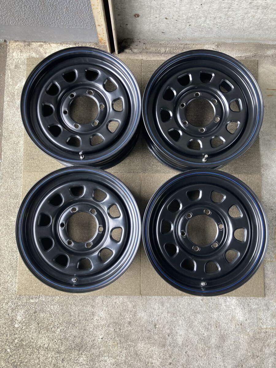 詳細不明 デイトナ ? ブラック 16インチ スチールホイール 16x7J 139.7 6H +38 4本 ハイエース 200系 キャラバン NV350 札幌 手渡無料拍卖