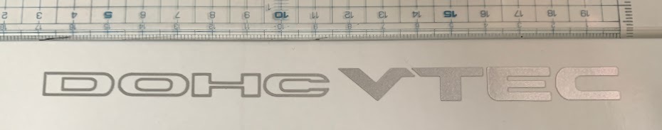 ホンダ DOHC VTEC風 ロゴマーク 自作ステッカー 純正生産販売終了のため自家用車用に作成しました拍卖
