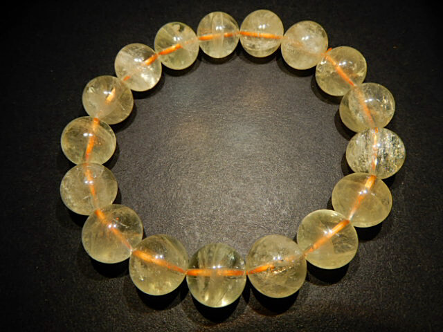 高級天然貴石BD7238 シトリンクオーツ 超極上級美品12.5mm拍卖