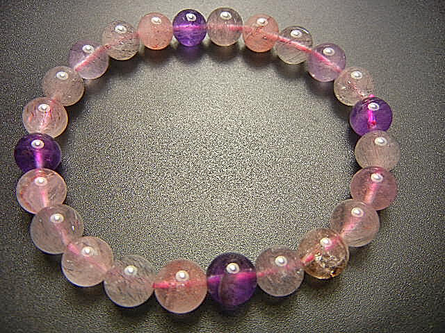 高級天然水晶JFV3625 超極上級スーパーセブンルチル神秘美 8mm★透明美,本場の本物超勧め拍卖