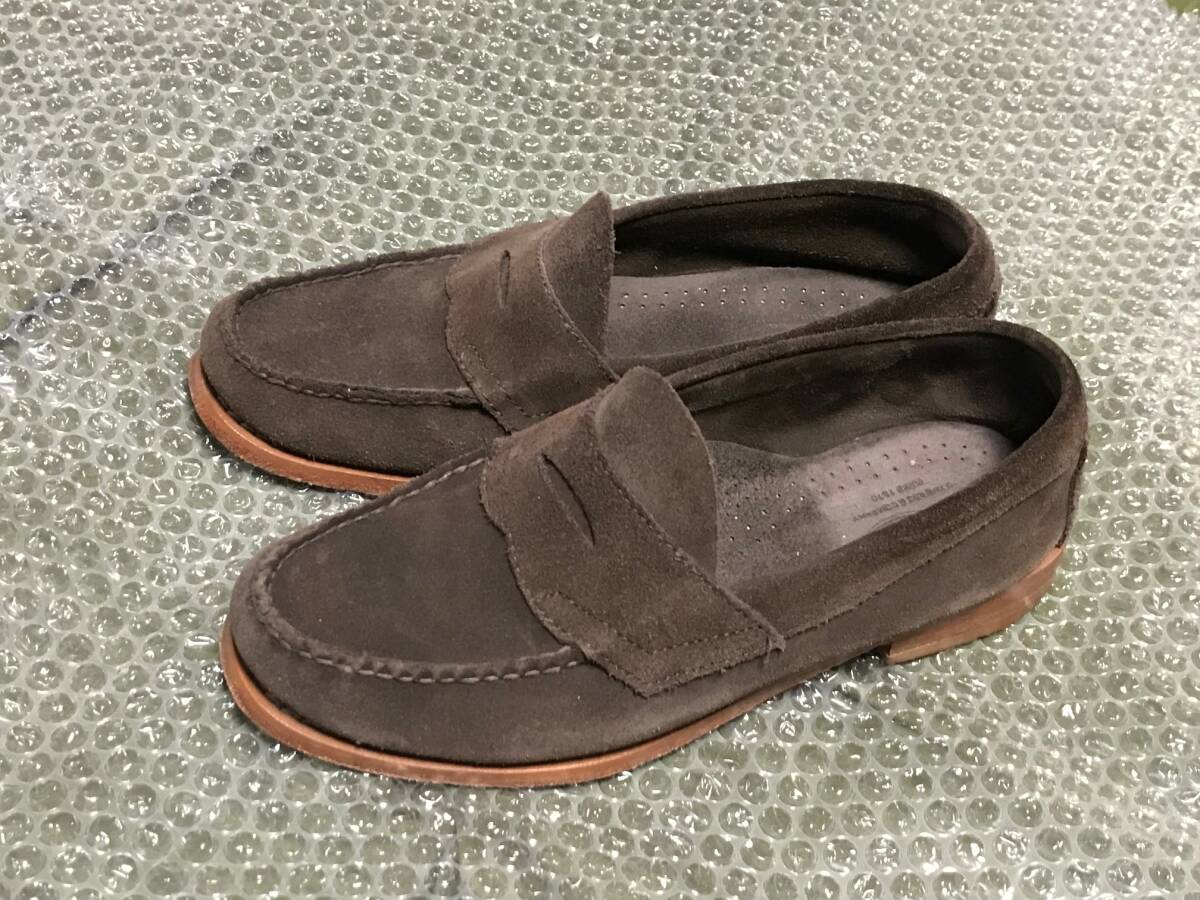 G.H.Bass&Co. ビームス別注 LOGAN SUEDE スウェードローファー/US7/BRW/BEAMS 箱付き拍卖