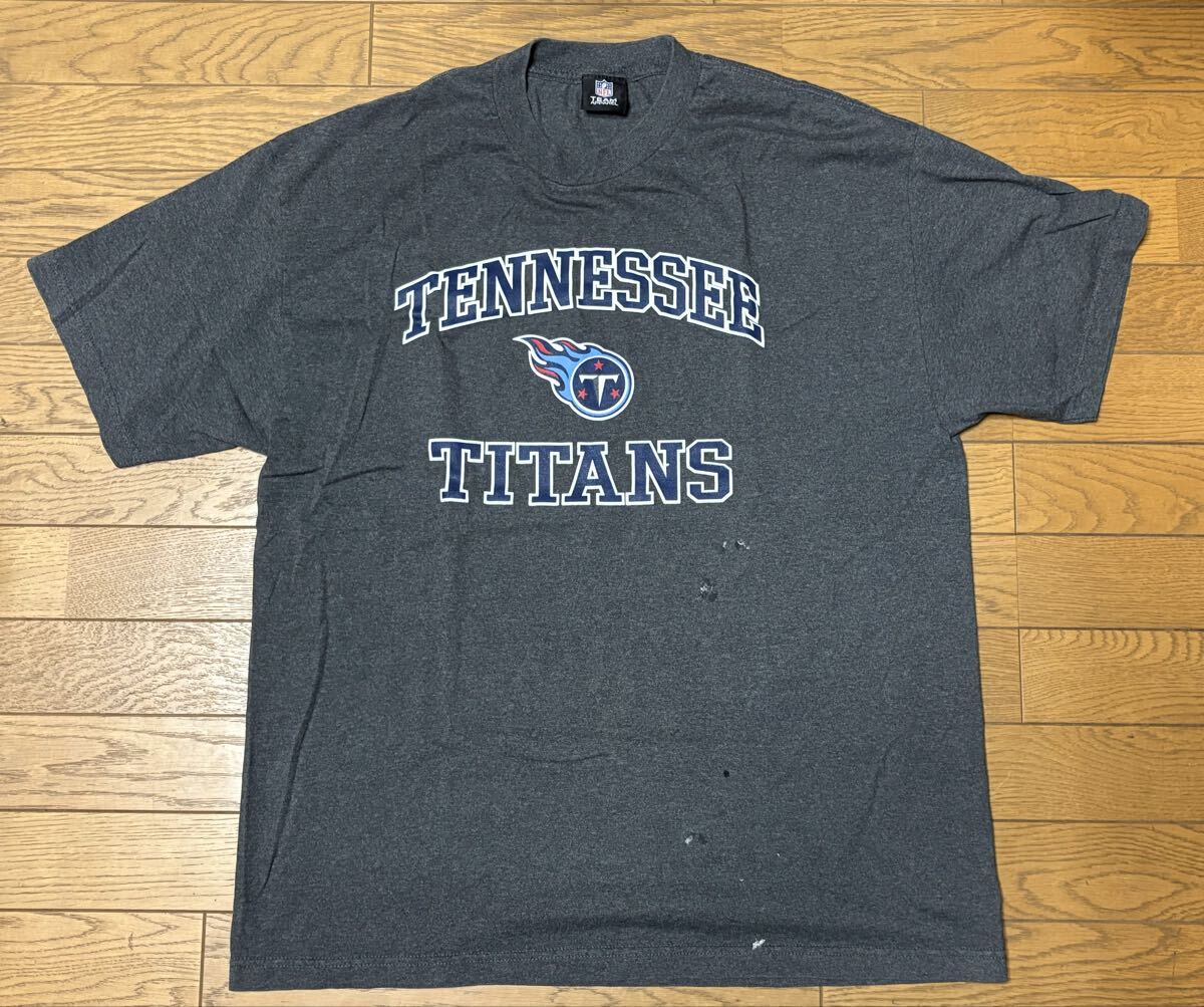 NFL TENNESSEE TITANS MEN’S SHORT SLEEVE T-SHIRTS size-XL(着丈76身幅60) 中古 送料無料 NCNR拍卖