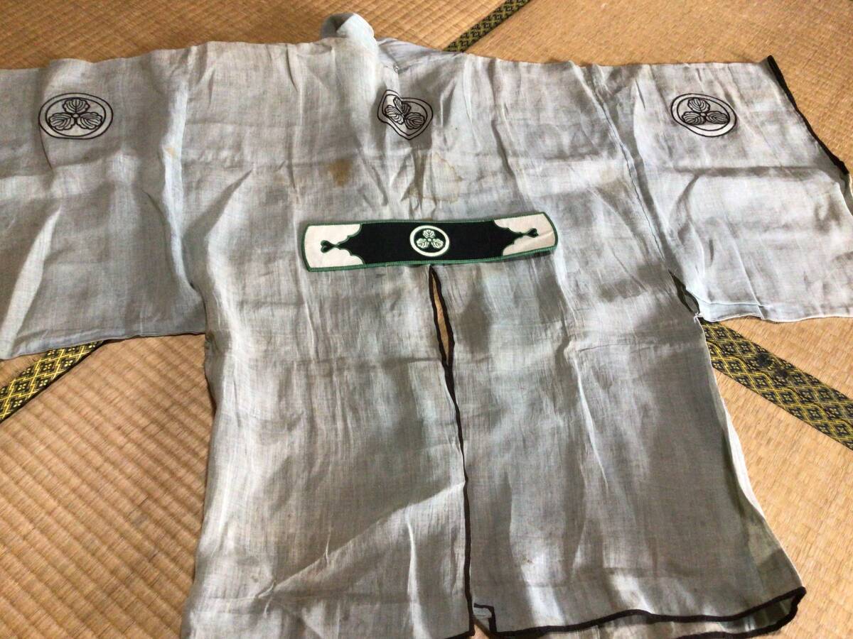 NO211,はなだの古布::水色麻羽織 難あり、拍卖