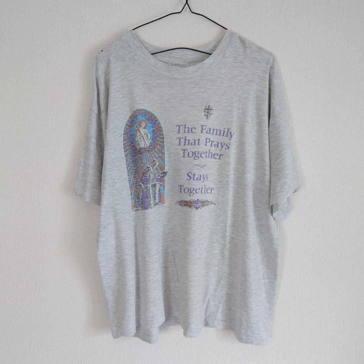 ADVANCE ATHLETIC Tシャツ キリスト USA製 グレー 希少 拍卖