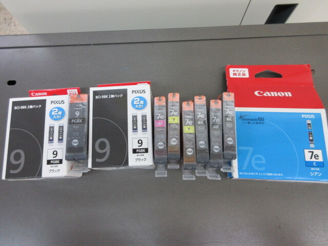 CANON 純正インク BCI-9 PGBK 5本 と BCI-7e 7本拍卖