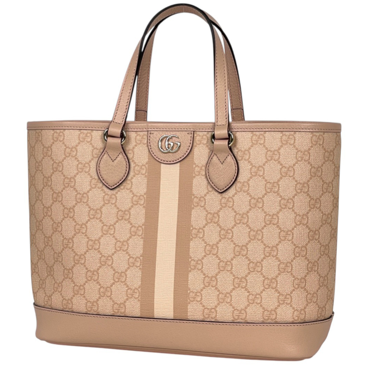 グッチ GUCCI ダブルG ミディアム トートバッグ オフィディア GG柄 2WAY ショルダーバッグ GGスプリーム ピンク 765043 レディース 中古拍卖