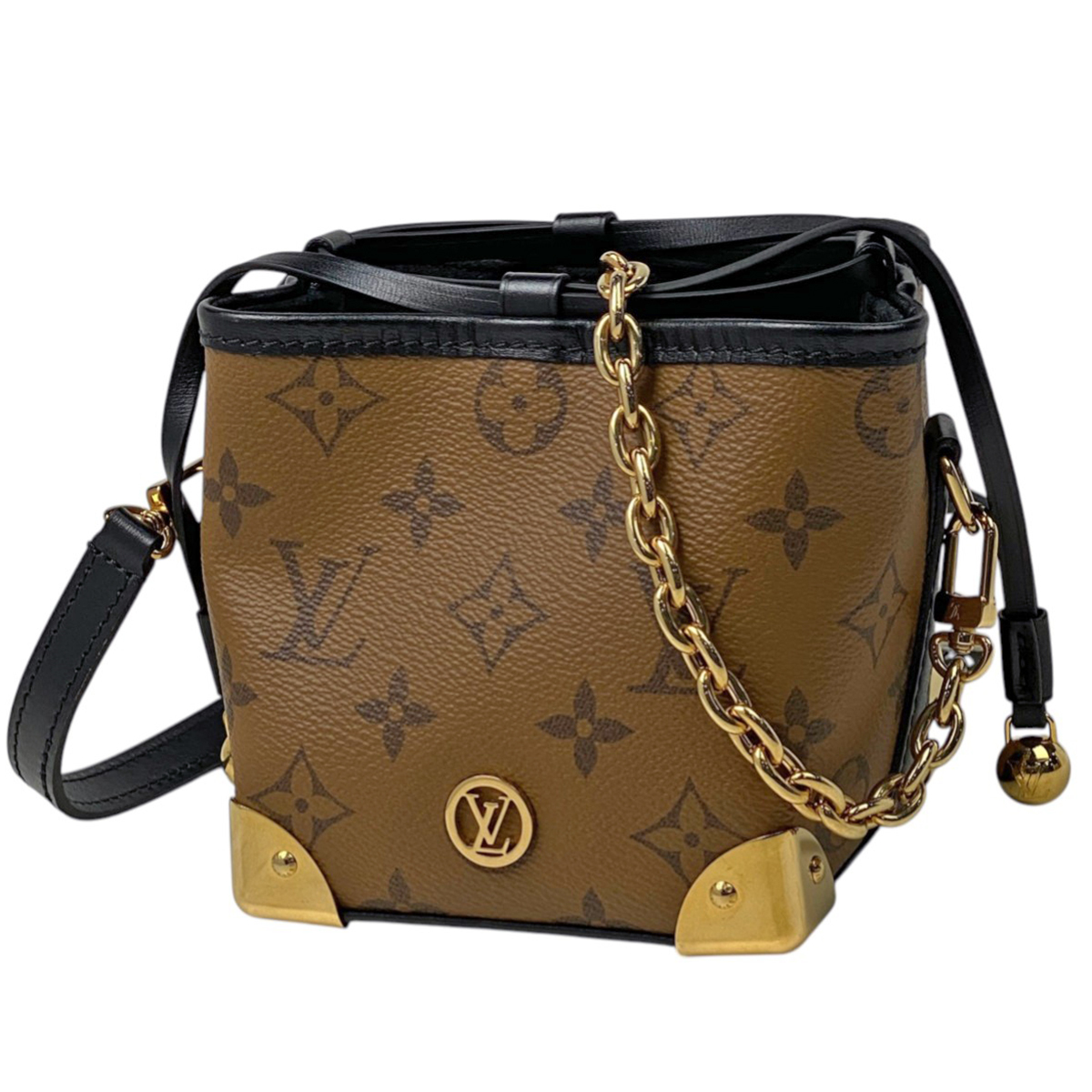 ・ヴィトン Louis Vuitton ノエ パース LV チャーム ワンショルダー ショルダーバッグ モノグラムリバース ブラウン M82885 レディー 中古拍卖