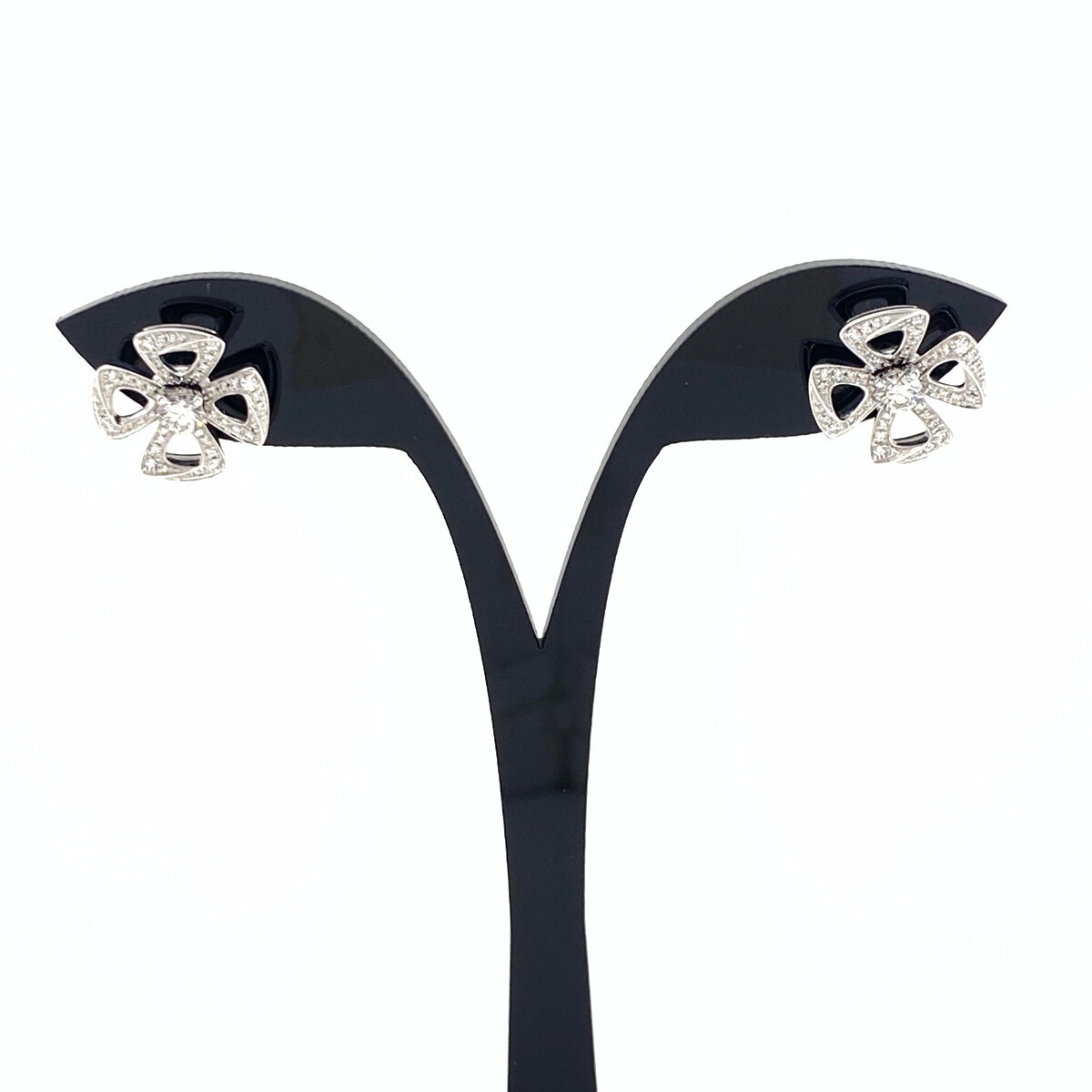 ブルガリ BVLGARI フィオレヴァー ピアス メレダイヤ ピアス 750 ダイヤモンド レディース 【中古】拍卖