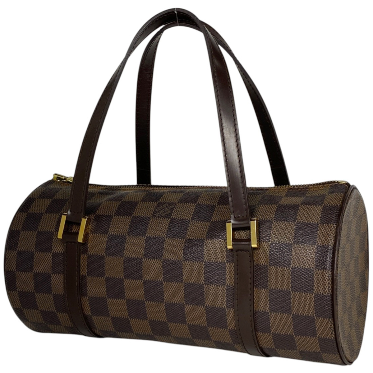 ルイ・ヴィトン Louis Vuitton パピヨン 26 バレルバッグ 筒型 ハンドバッグ ダミエ ブラウン N51304 レディース 【中古】拍卖
