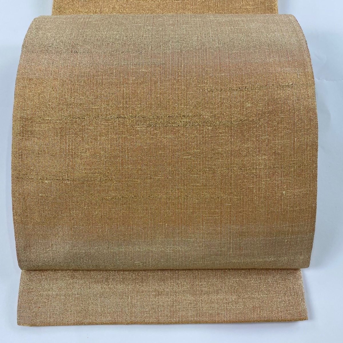 袋帯 美品 逸品 桝屋高尾 落款 証紙 ねん金綴錦 段霞文 箔 金色 全通 正絹 【中古】拍卖