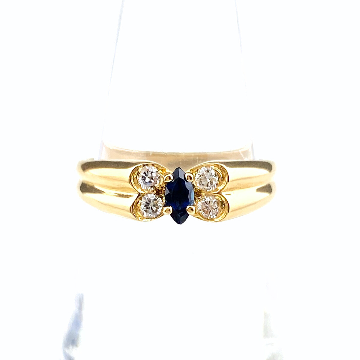 ヴァンクリーフ&アーペル Van Cleef & Arpels セリア リング イエローゴールド 指輪 メレダイヤ 11.5号 750 サファイア レディース 中古拍卖