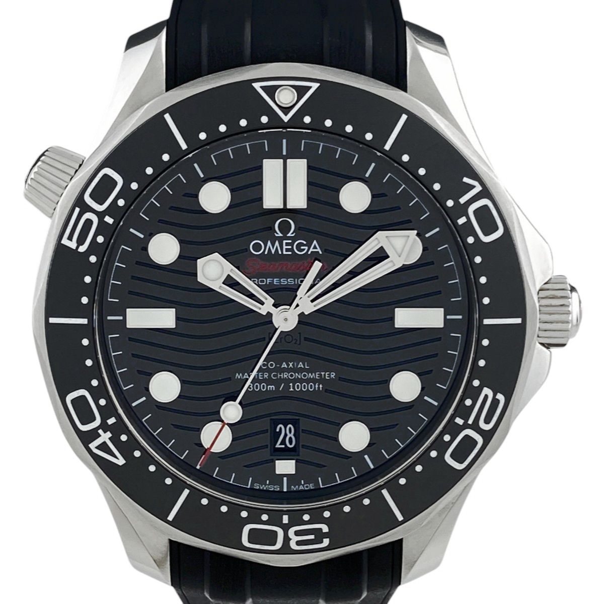 【保証書】オメガ シーマスター ダイバー300 コーアクシャル マスタークロノメーター 210.32.42.20.01.001 SS ラバー ブラック メンズ 中古拍卖