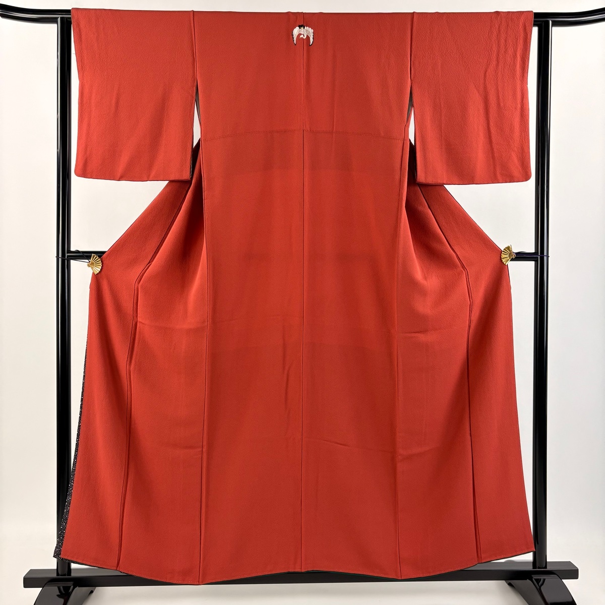 色無地 身丈155.5cm 裄丈62.5cm S 袷 花井幸子 落款 朱色 正絹 美品 秀品 一つ紋 【中古】拍卖