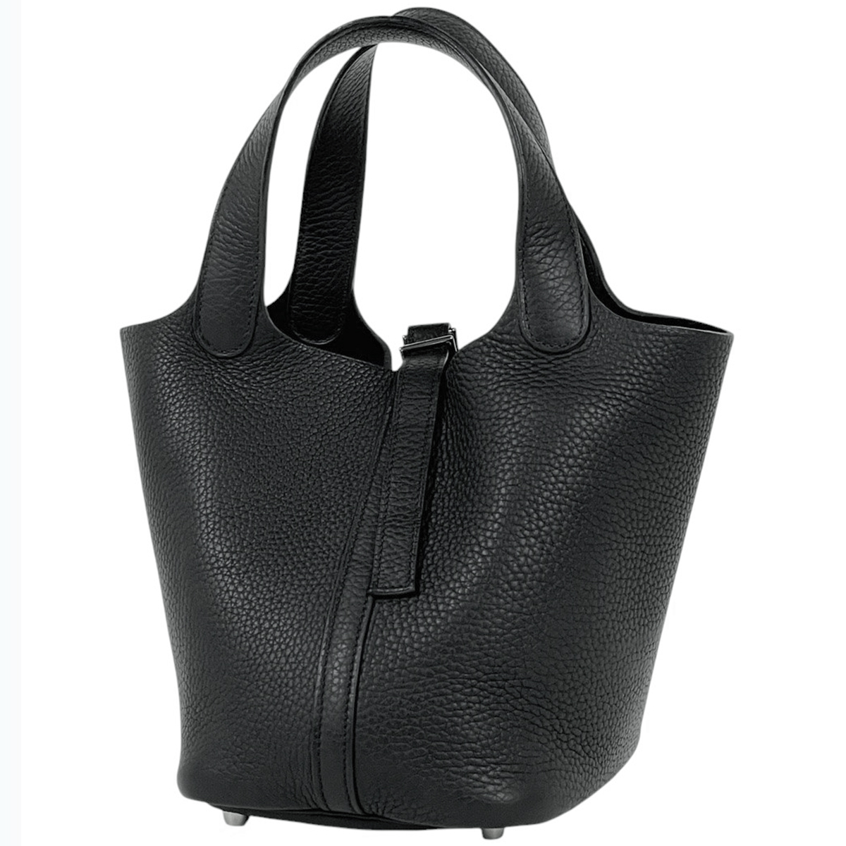 【在庫一掃】 エルメス ピコタン PM ミニバッグ ハンドバッグ トリヨンクレマンス ブラック □I 【中古】拍卖